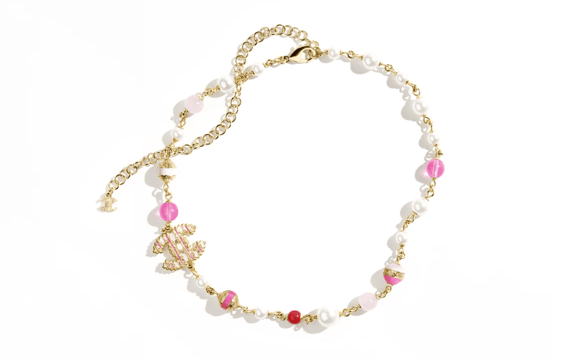 CHANEL 24P Metal, Colored Glaze, Pearl, Gemstone Necklaces Gold Gold