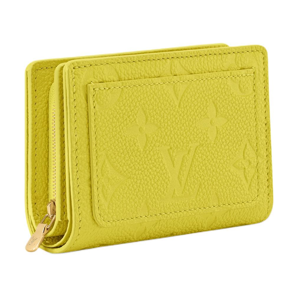 LOUIS VUITTON Portefeuille Comet Grain Cow Wallet Regular Lemon