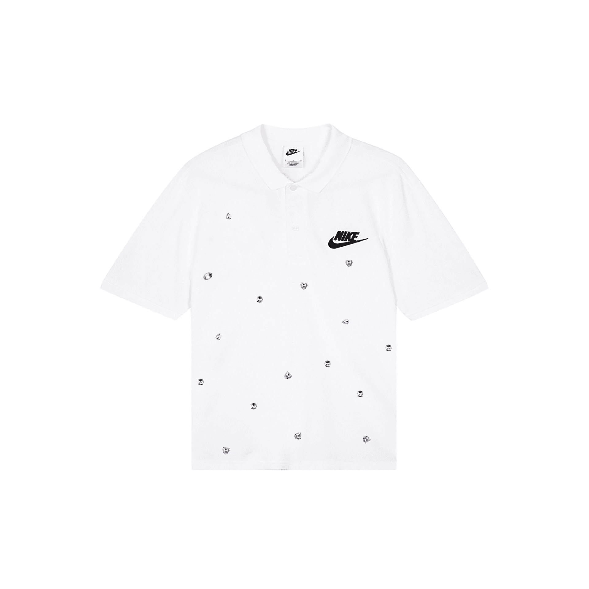 Nike Polo Shirts White Polo Collar Moderate Straight Fit White