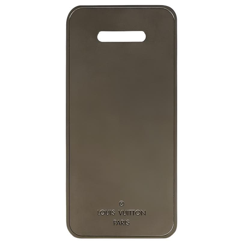LOUIS VUITTON Metal Bag Accessory Luggage Tag Black Gray Black Gray