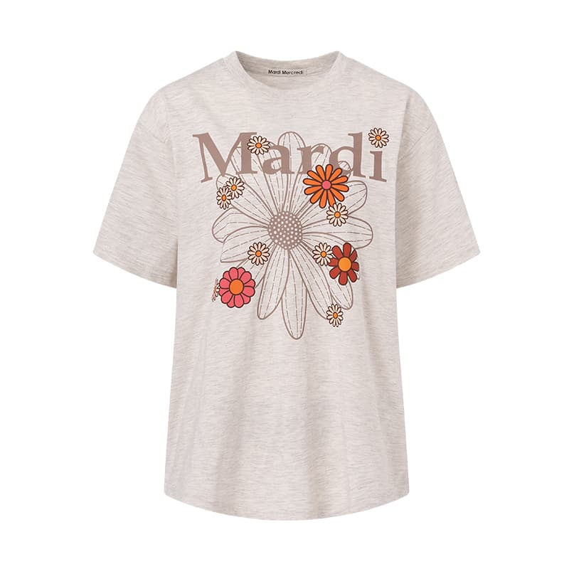MARDI MERCREDI Les Petites Logo print T shirt