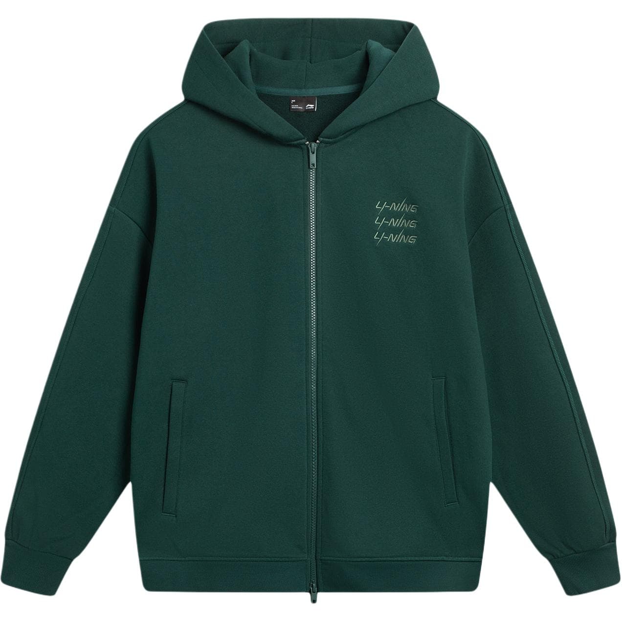 Li Ning Sports Life Collection Fleece Lined Hooded Letter Jacket
