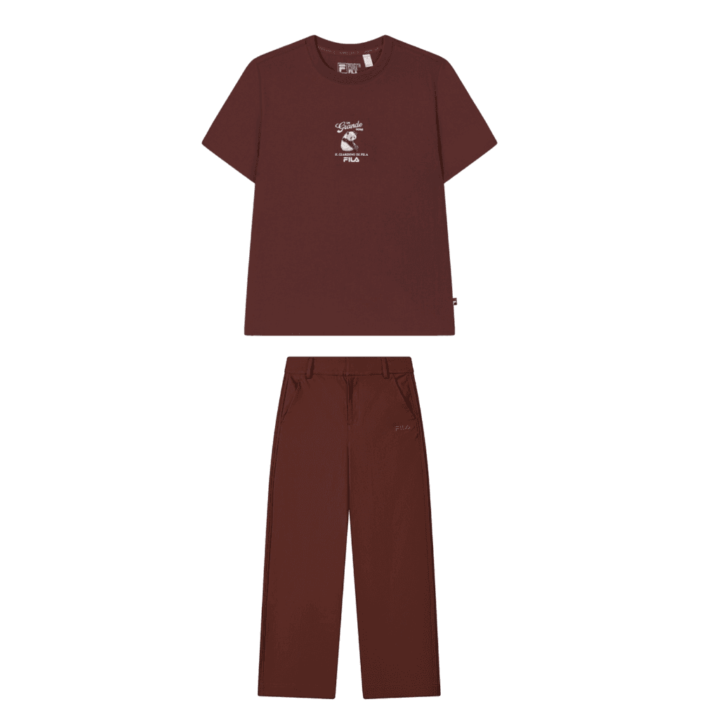 FILA HERITAGE Suit Set (Terracotta Red Brown)