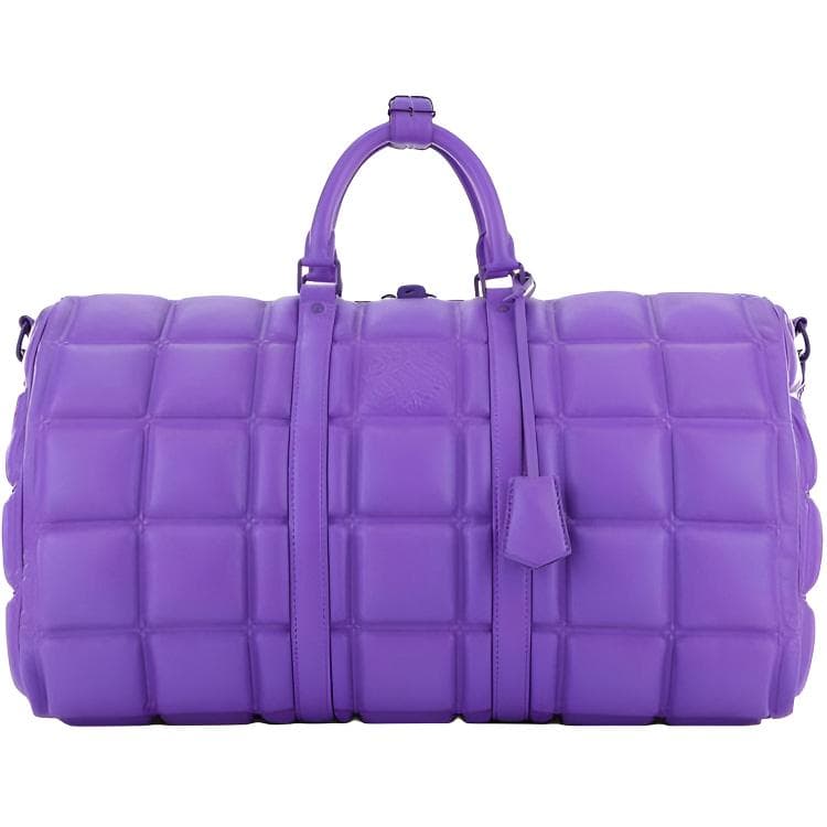 LOUIS VUITTON Keepall Travel Bag Purple Shopping Bag Set(Basic Set+Shopping Bag)