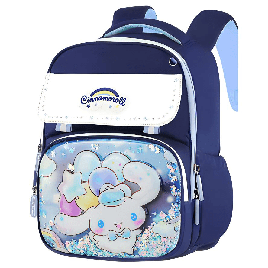 Sanrio Artificial Leather, Polyester Student Bag Regular Sapphire Blue Jade Cinnamon Dog