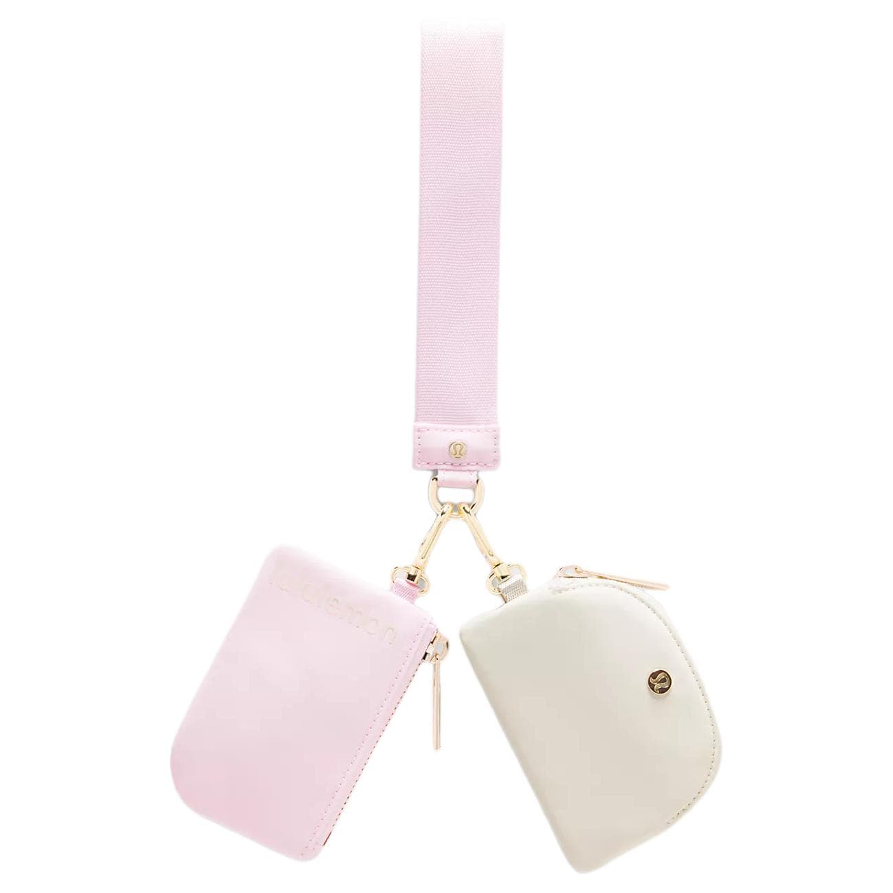 Lululemon Dual Pouch Nylon Clutch Happiness Pink & Light Ivory Joy Pink & Light Ivory White/BLLP/LTIV