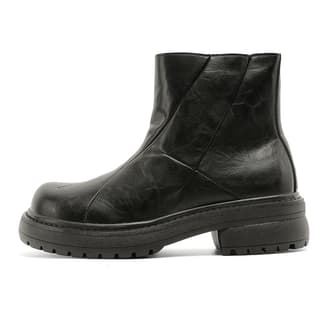 ZHENRAN Winter Fleece Lined Biker Martin Boot