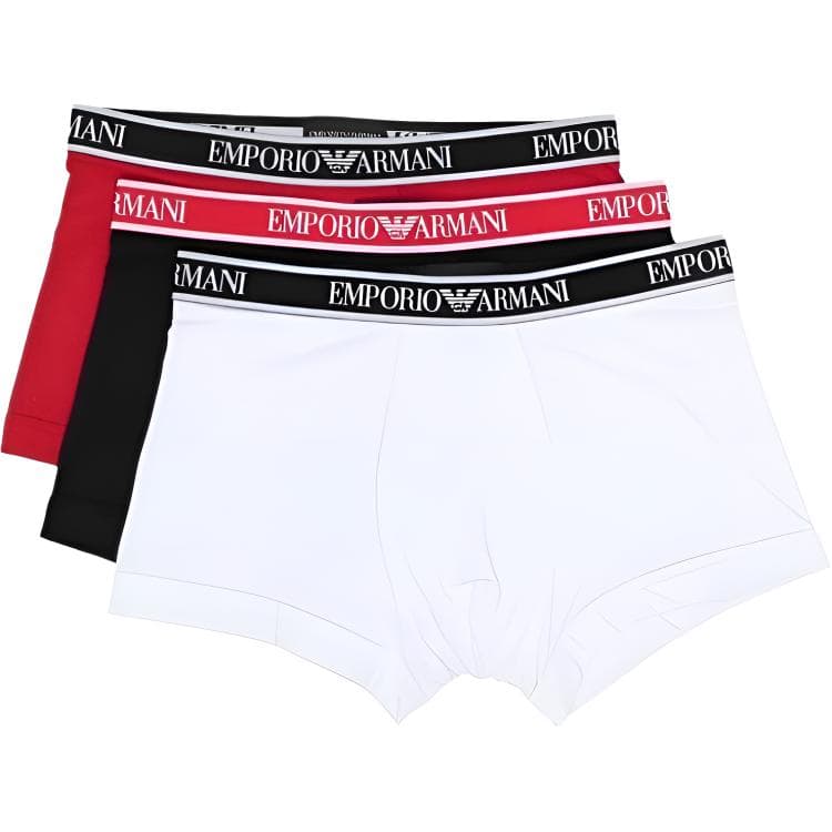 EMPORIO ARMANI SS23 Underpants 3 Pack 3 Pack (Red+Black+White)