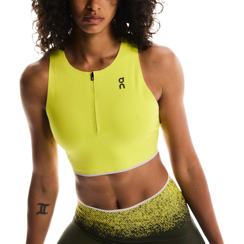 On Race Crop Sport Vests Lime
