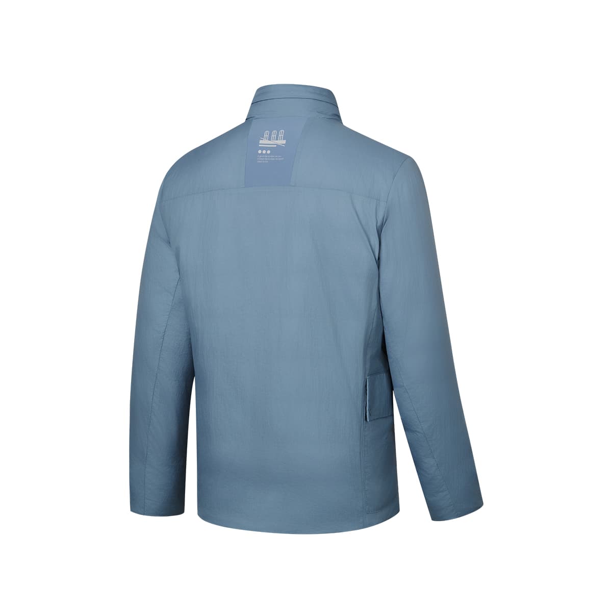 Saucony Down Jackets Morning Mist Blue Stand Collar Thin Straight Fit