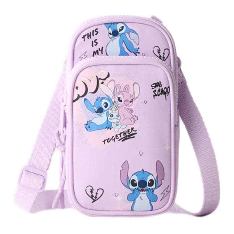 ZARA Disney X Disney Collaboration Stitch Polyester Blended With Nylon Cell Phone Pouch Purple Purple