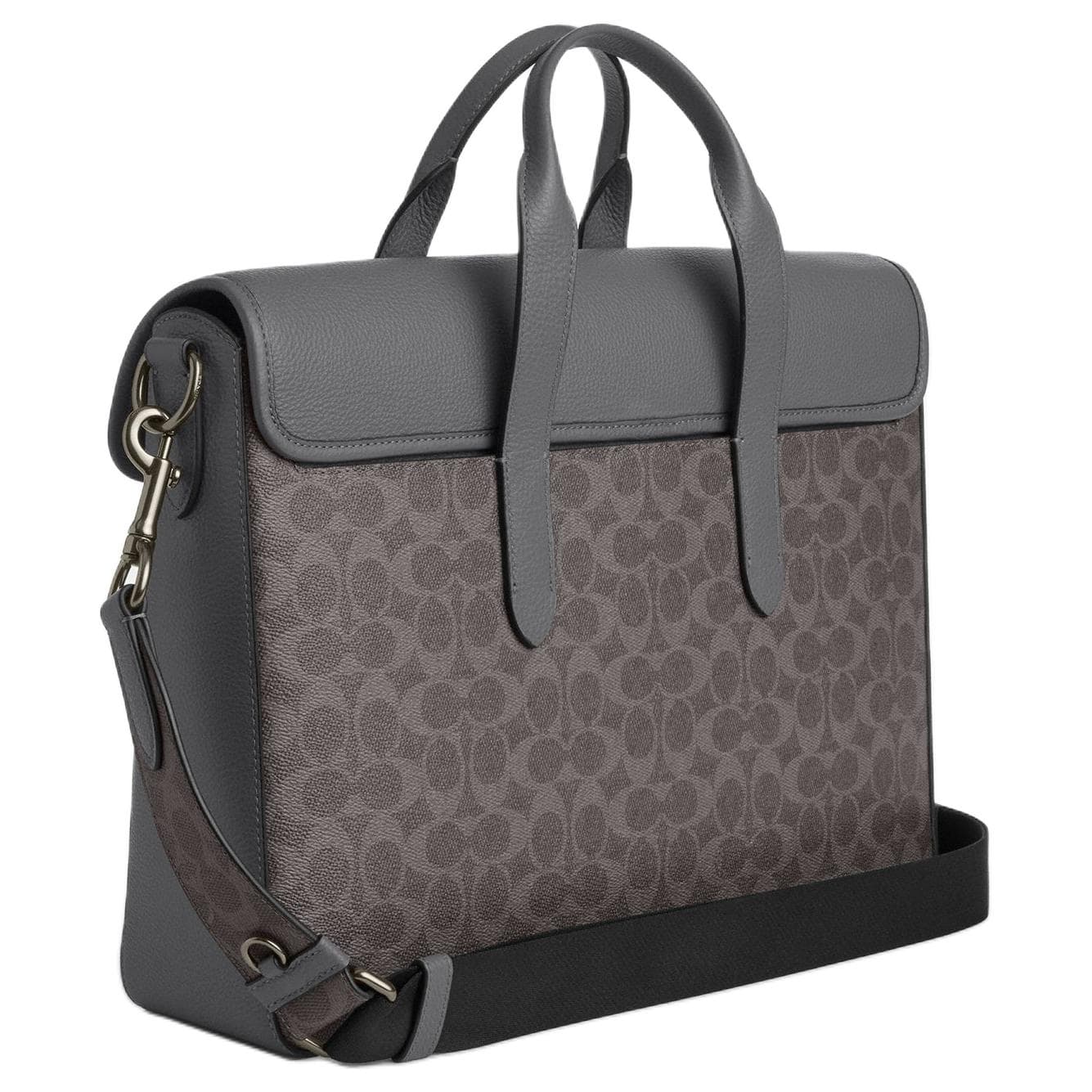 COACH Sullivan Artificial One Shoulder Crossbody Handheld Briefcase Large Gray