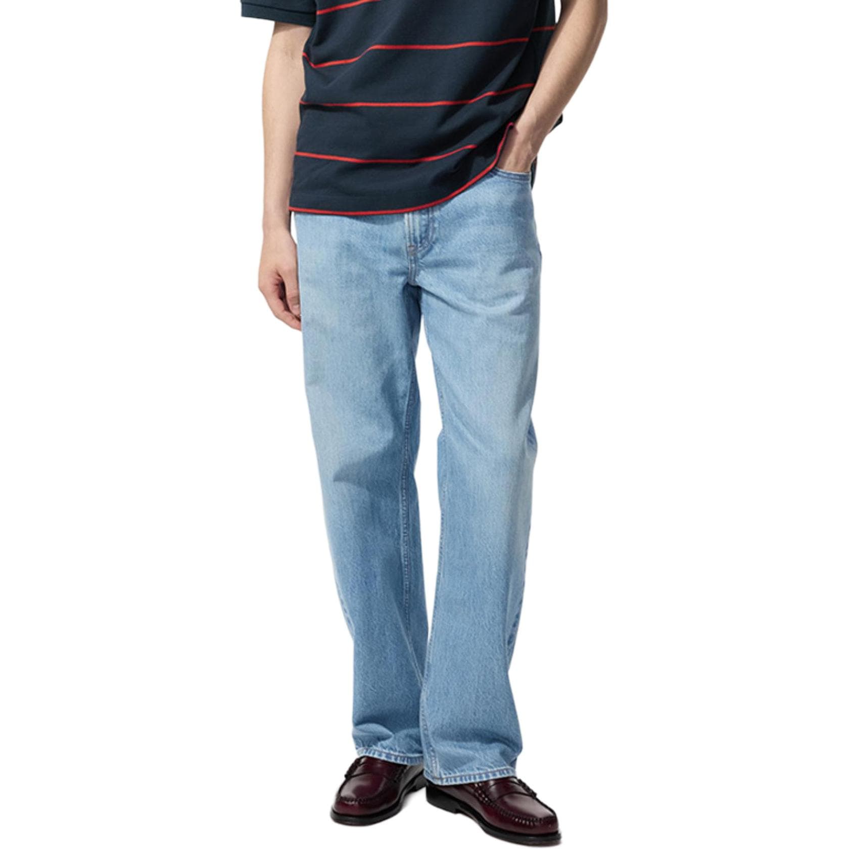 UNIQLO Jeans Sky Blue Moderate Straight Fit
