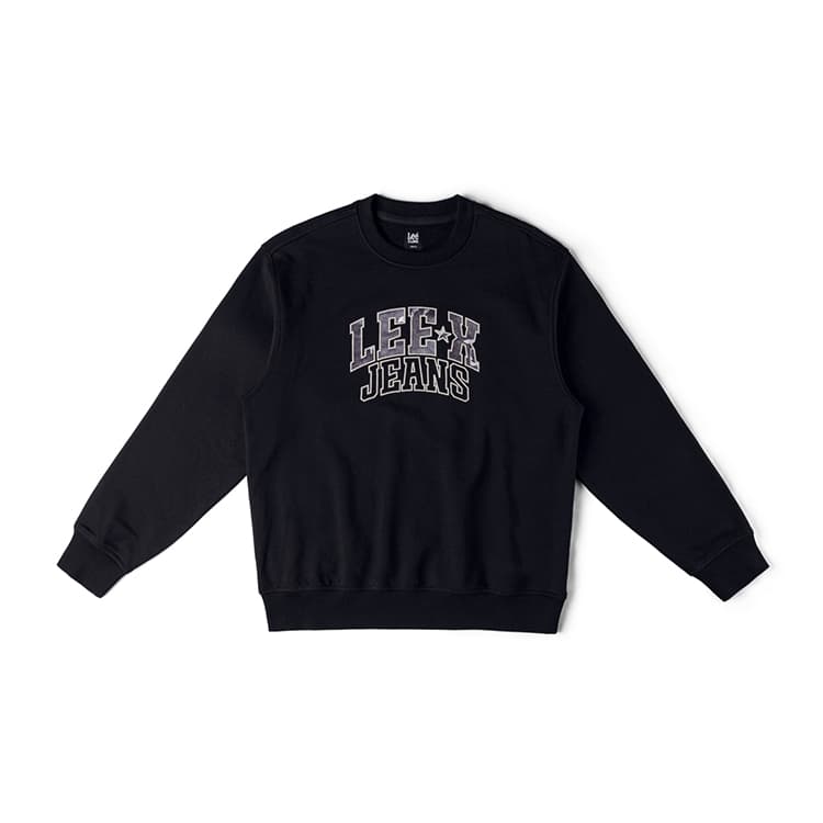 Lee Sweatshirts Crew Neck Moderate Regular Black