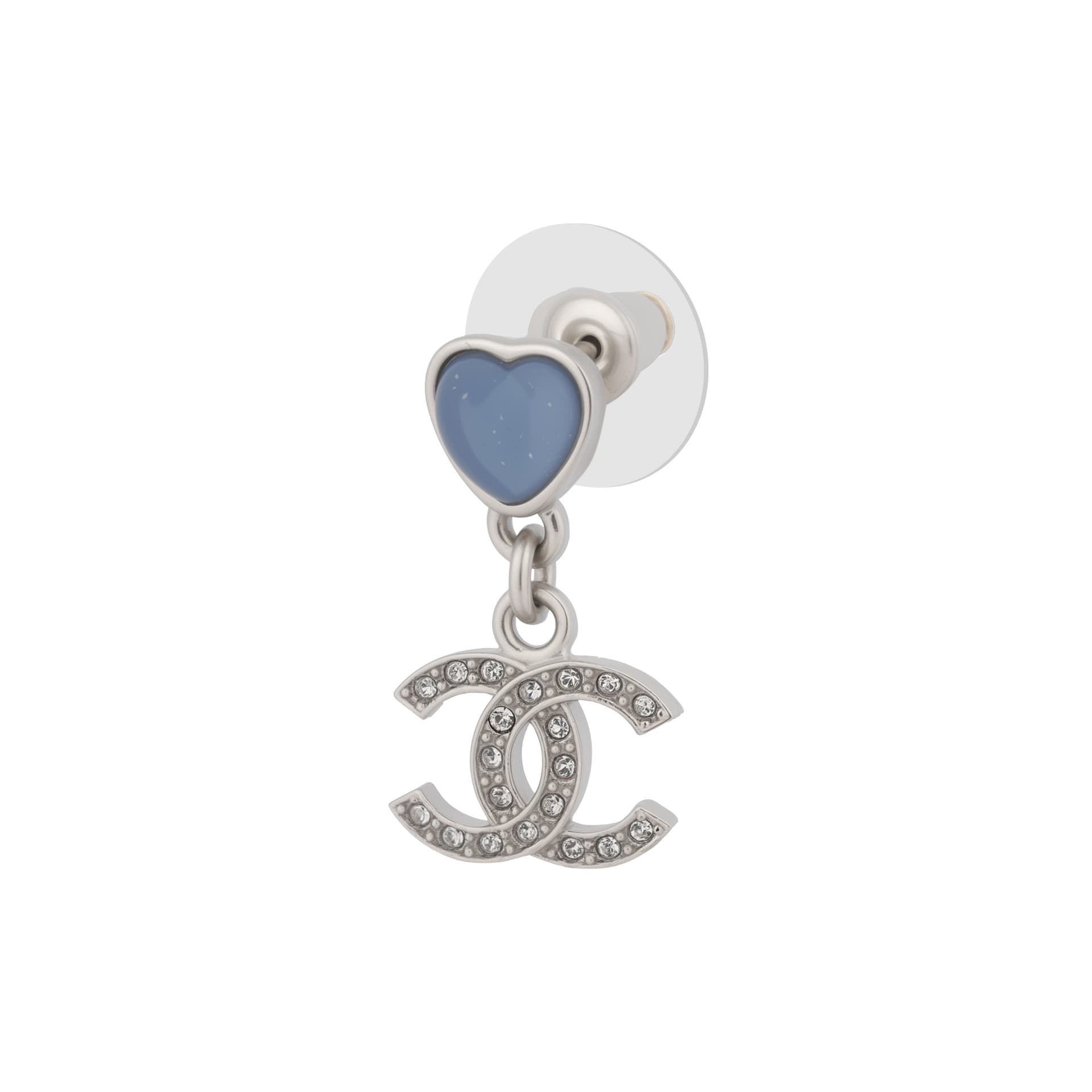 CHANEL Heart Shaped Design Earrings