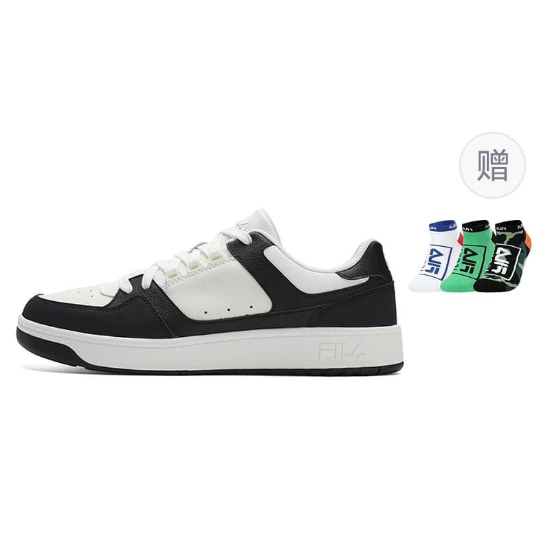 FILA TARGA 1 Tennis White Black Snow/Galloping Horse Black (Gift Included)