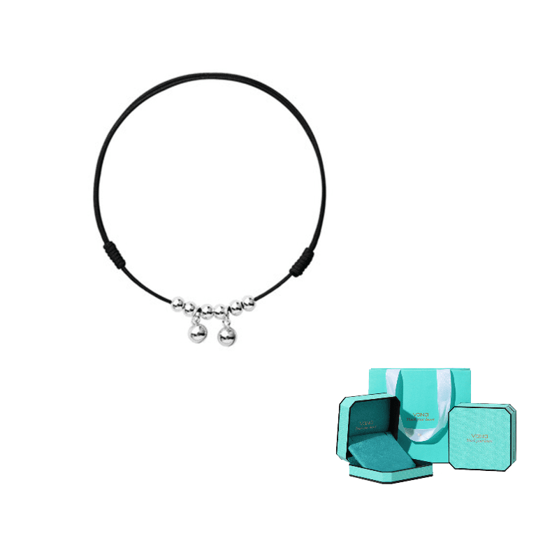VANA S925 Silver Anklets Black