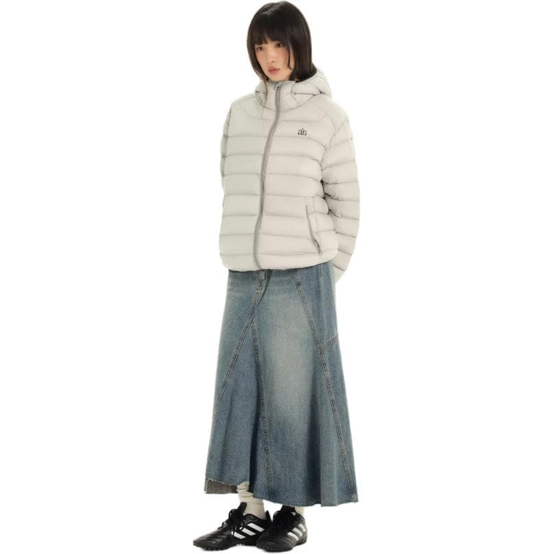 DAIERJIAREN Puffer Jackets Hooded Moderate Padded Puffer Jacket