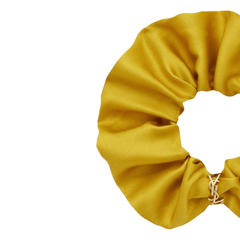 SAINT LAURENT Mulberry Silk Hair Bands Gold