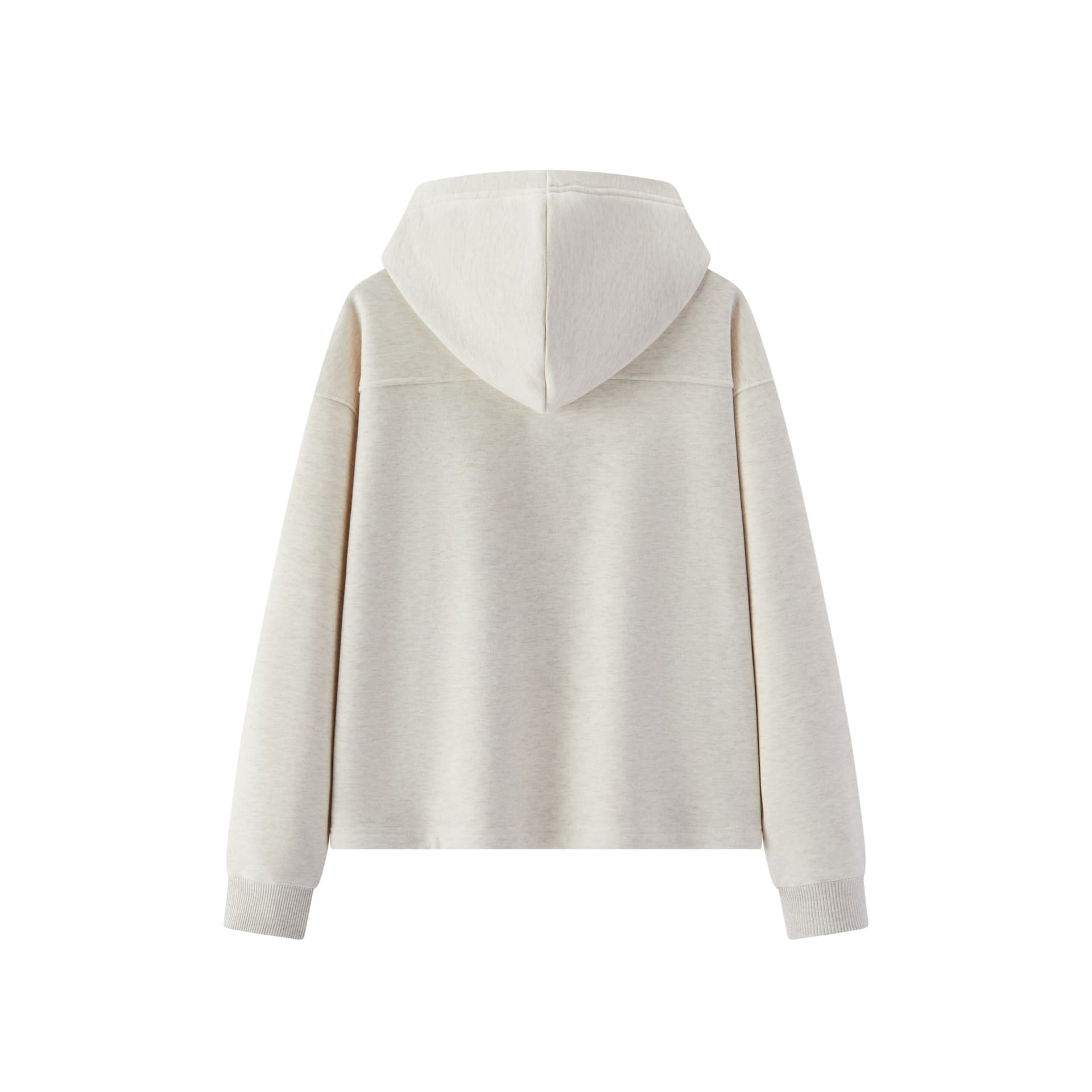 Semir Fleece Lined Split Drawstring Oversize Hooded Printed Pattern Salt Style Lazy Winter Sweatshirt