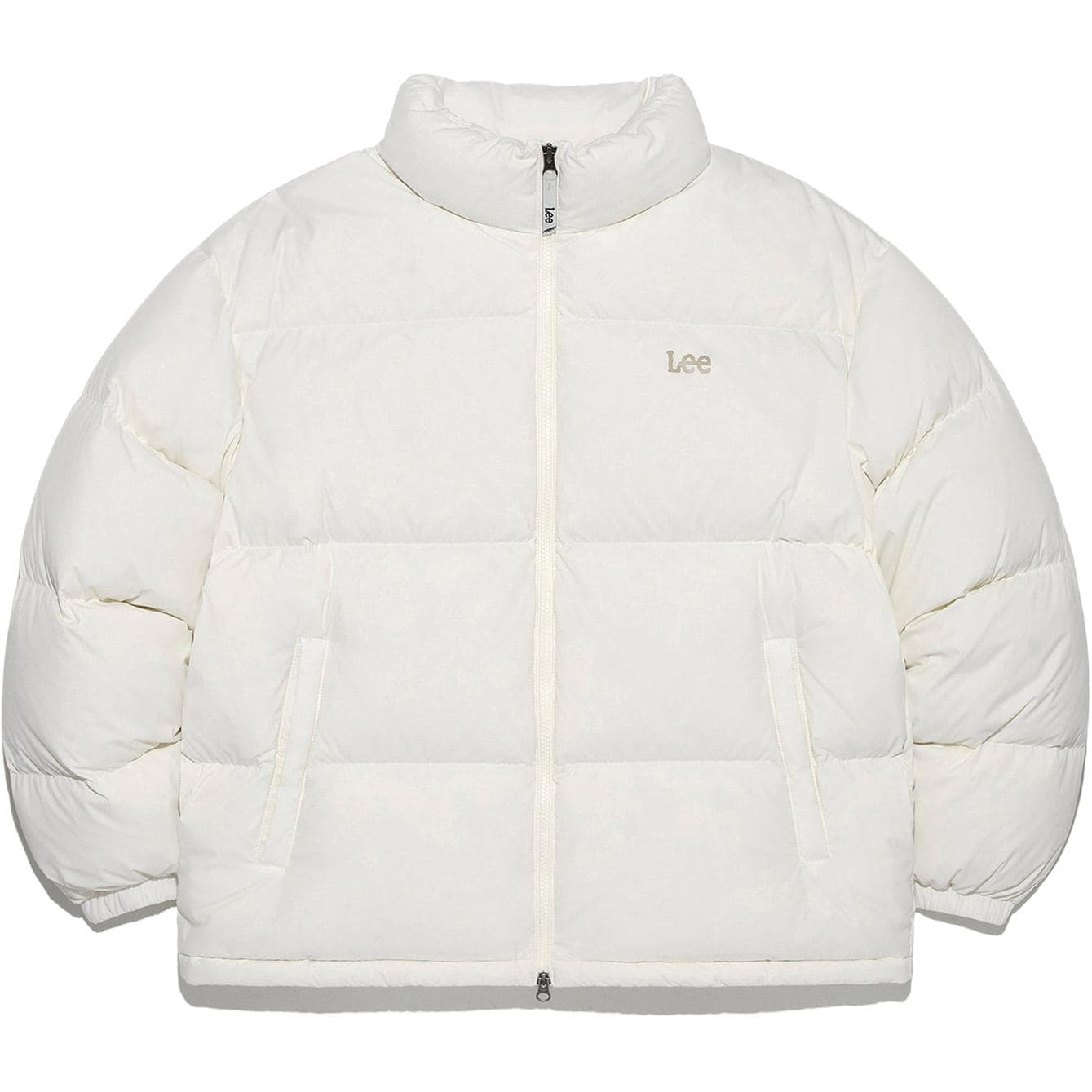 Lee Down Jackets Ivory White Stand Collar Moderate