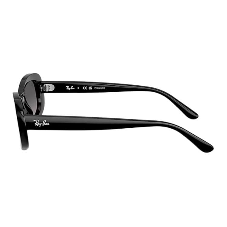 RayBan Propionate Oval Sunglasses Polished Black