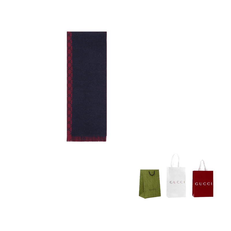GUCCI Wool Knit Bordeaux Red/Blue Bordeaux Red/Blue