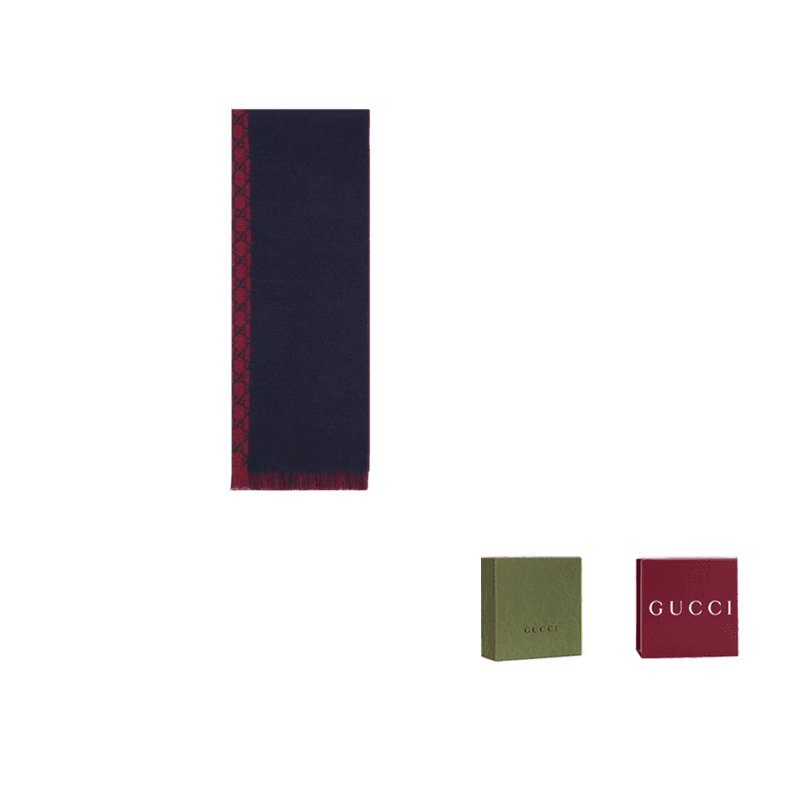 GUCCI Wool Knit Bordeaux Red/Blue Bordeaux Red/Blue