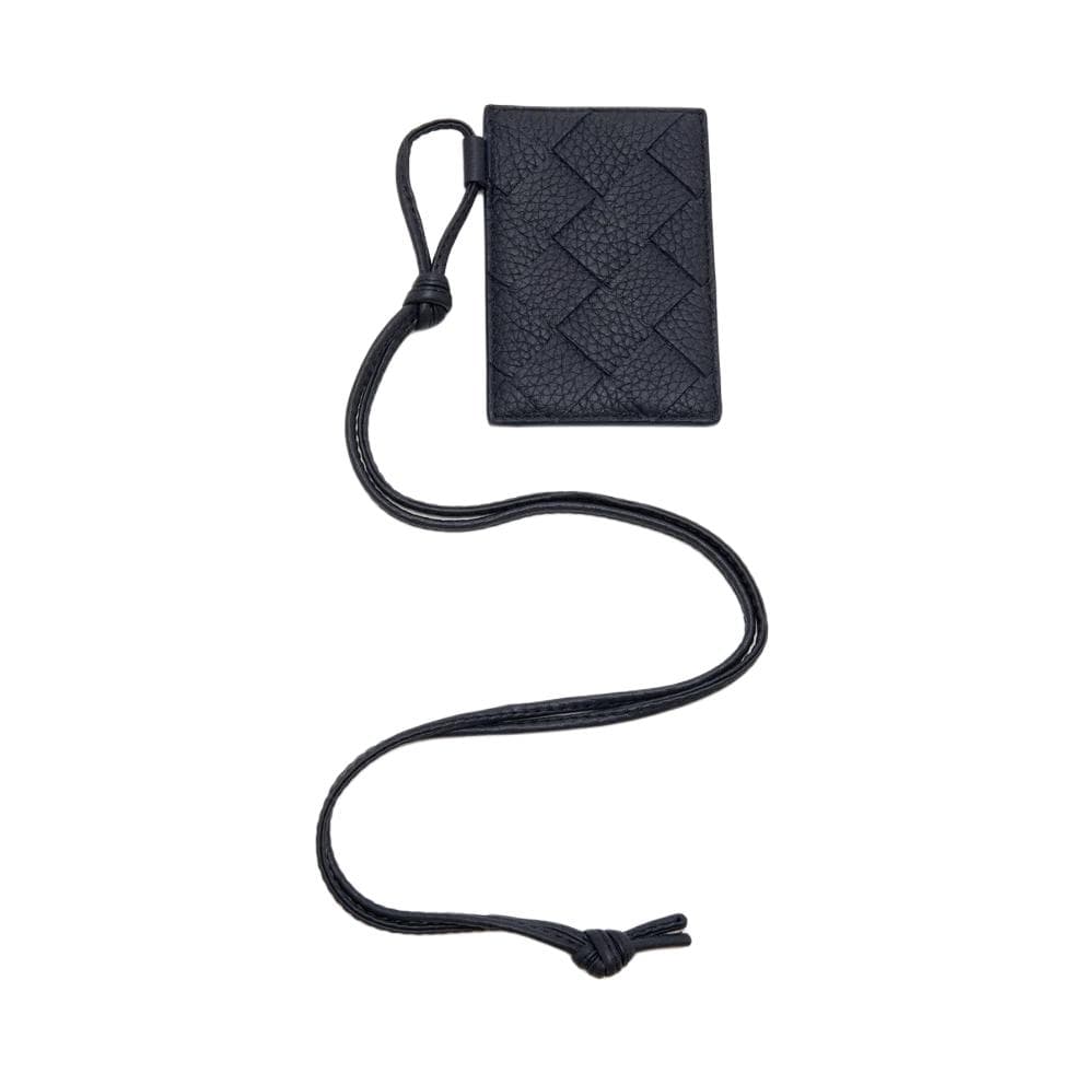 Bottega Veneta Intrecciato Calfskin Card Holder Black