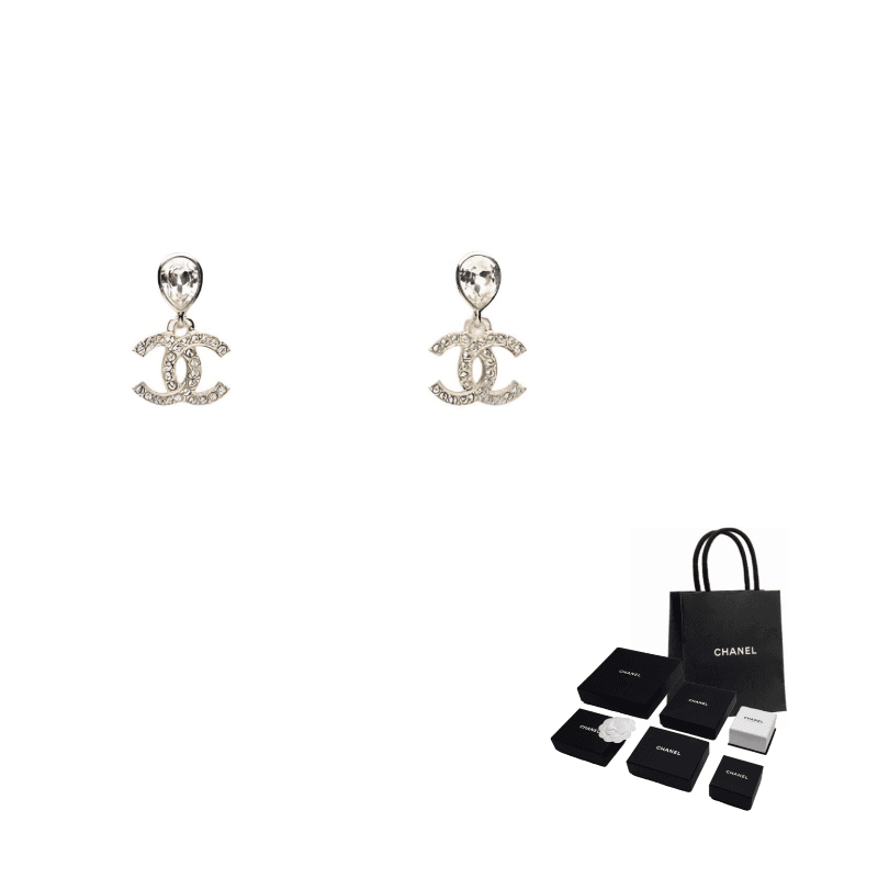 CHANEL Earrings Gold Stud Earrings