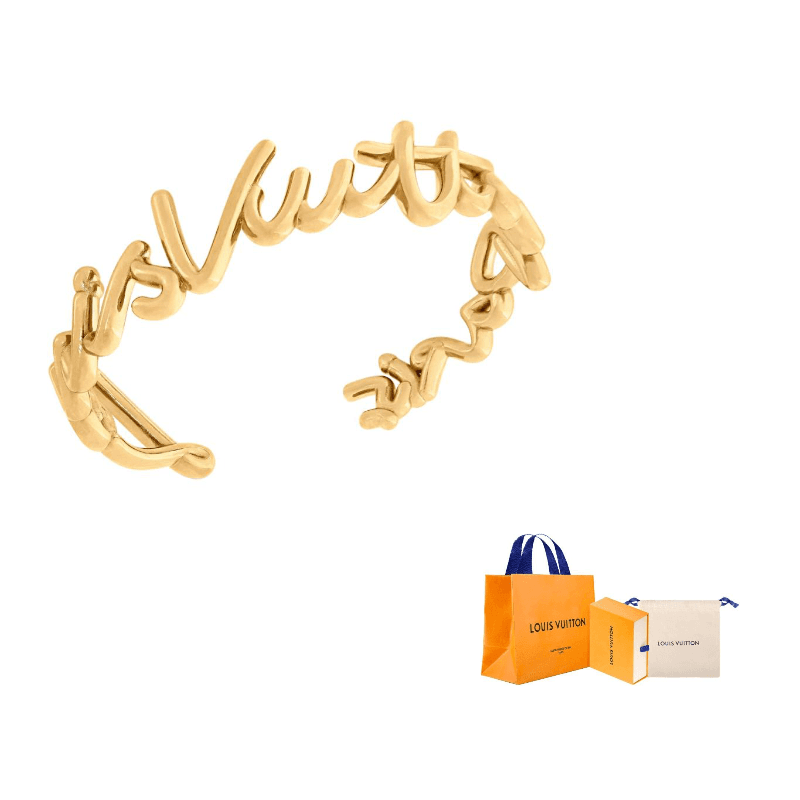 Loui Vuitton 1812 Lv Cript Bracelet Gold