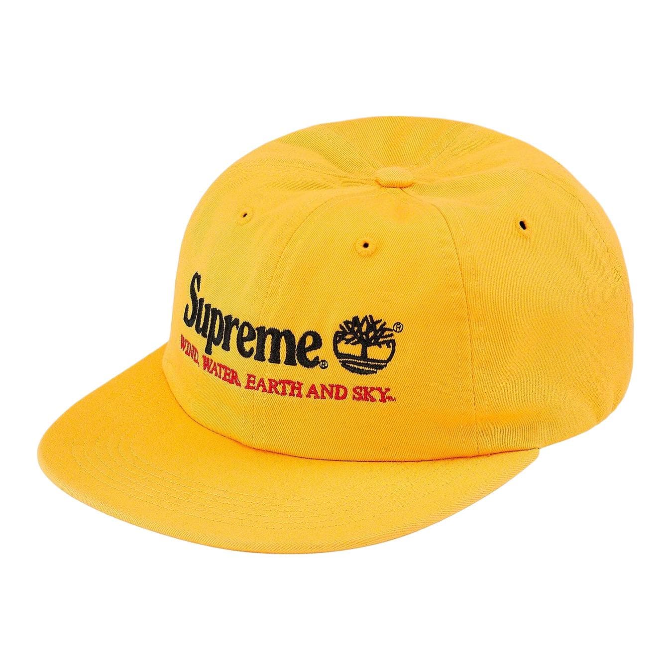 Supreme x Timberland 100% Cotton Twill Baseball Caps Red/White/Black/Marine/Yellow/Olive Yellow