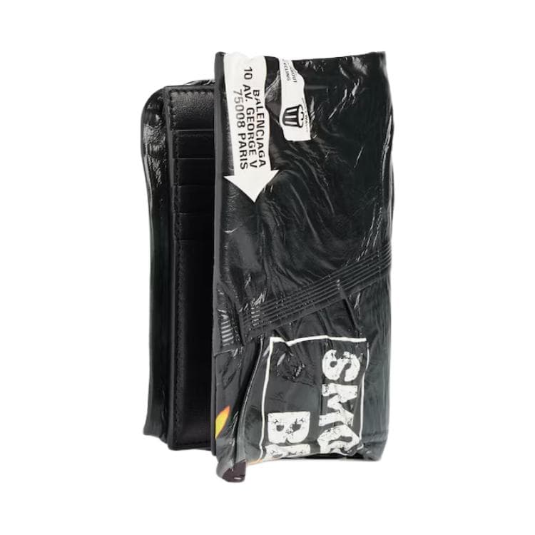 Balenciaga Calfskin Passport Holder Black
