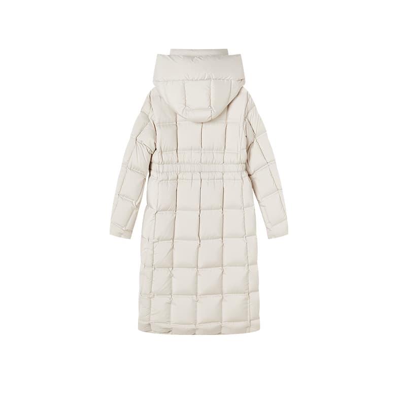 XIANGYING Down Jackets Heron White Moderate Nippedin Waist