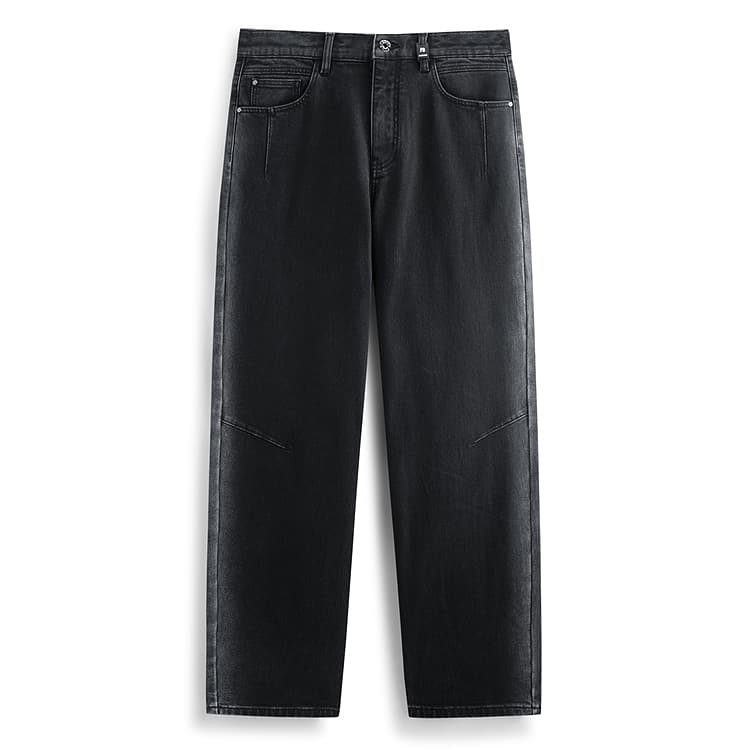 PEACEBIRD MEN Jeans Denim Dark Gray 1 Moderate Straight Fit