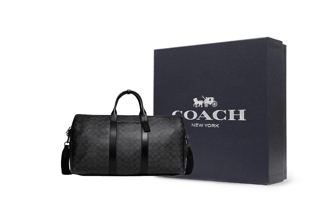 COACH Gotham Canvas With Crossbody Handbag Black Gift Box Sets (Basic Set+Black Box)