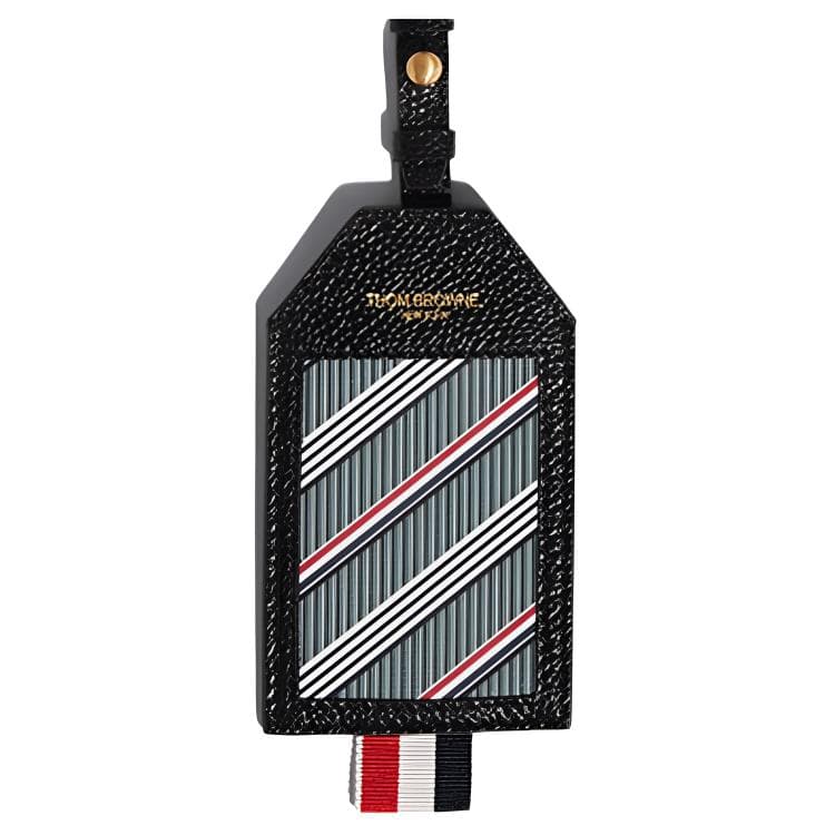 THOM BROWNE· Coated Canvas Luggage Tag Black Shopping Bag Set(Basic Set+Shopping Bag)