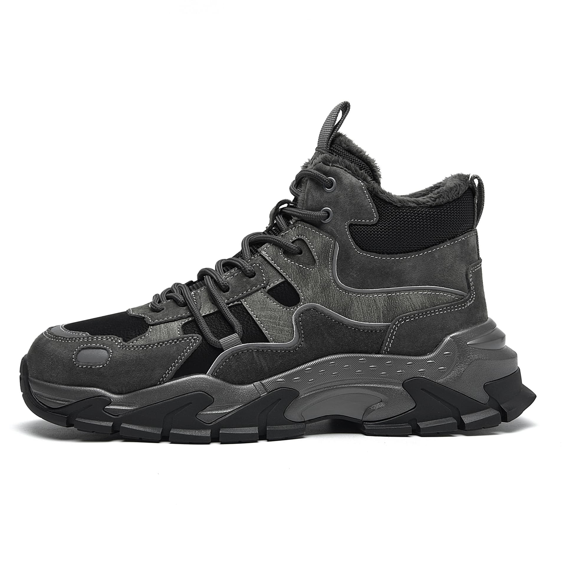 JEEP SPIRIT Black Myth Breathable Height Increasing Chunky Ancient City Gray