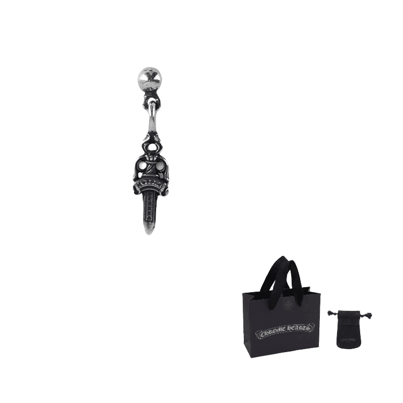 Chrome Hearts 925 Sterling Silver Stud Earrings Silver Silver