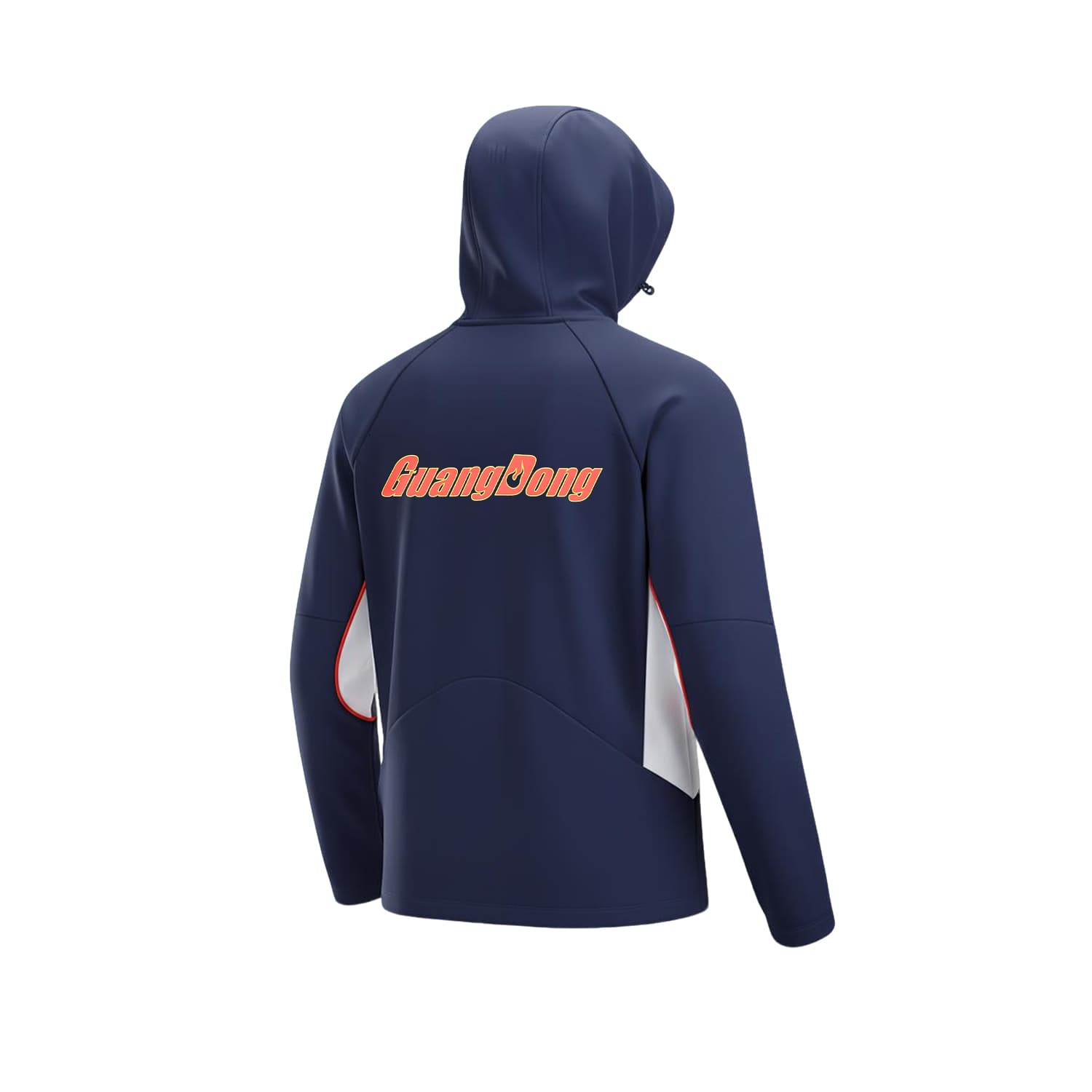LiNing Jackets Guangdong Team, Dark Blue Hooded (Nondetachable) Moderate Straight Fit