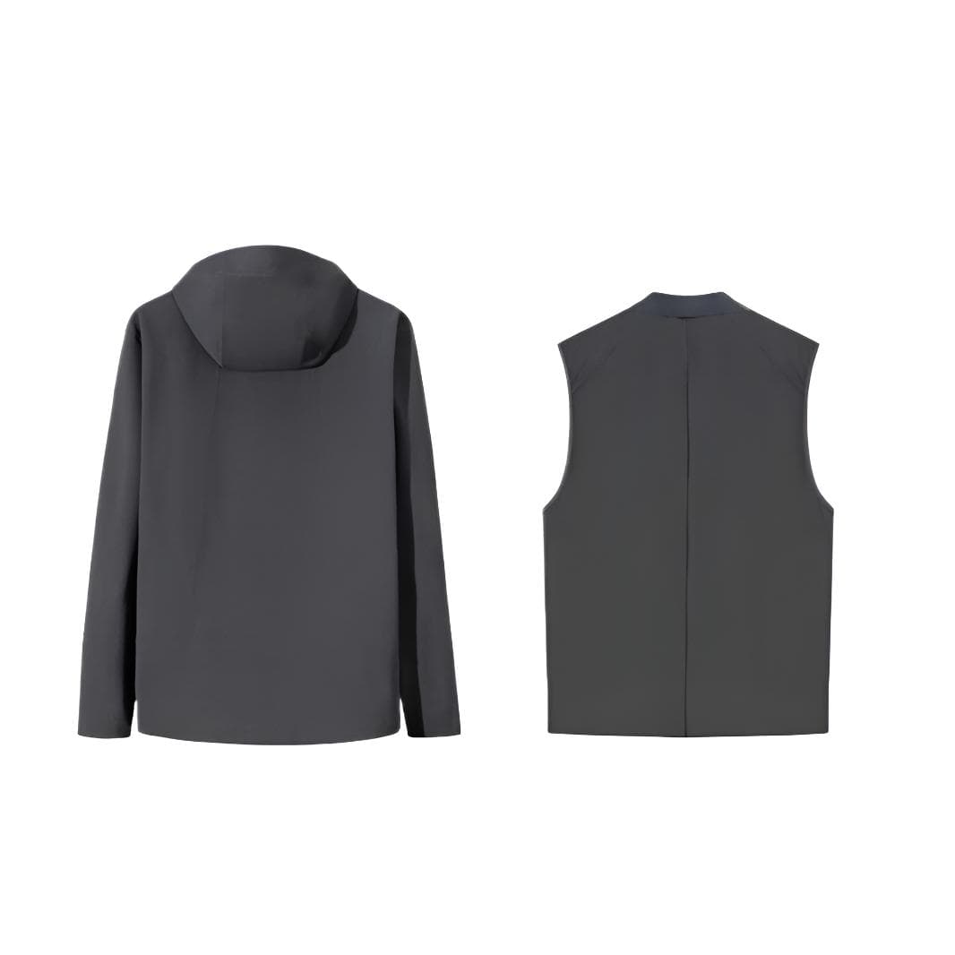 ANTA Jackets Wind Speed Gray Hooded Moderate Other