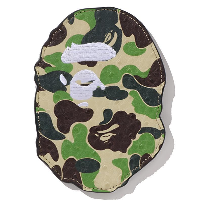 A BATHING APE Synthetic Card Holder Regular Blue/Pink/Green