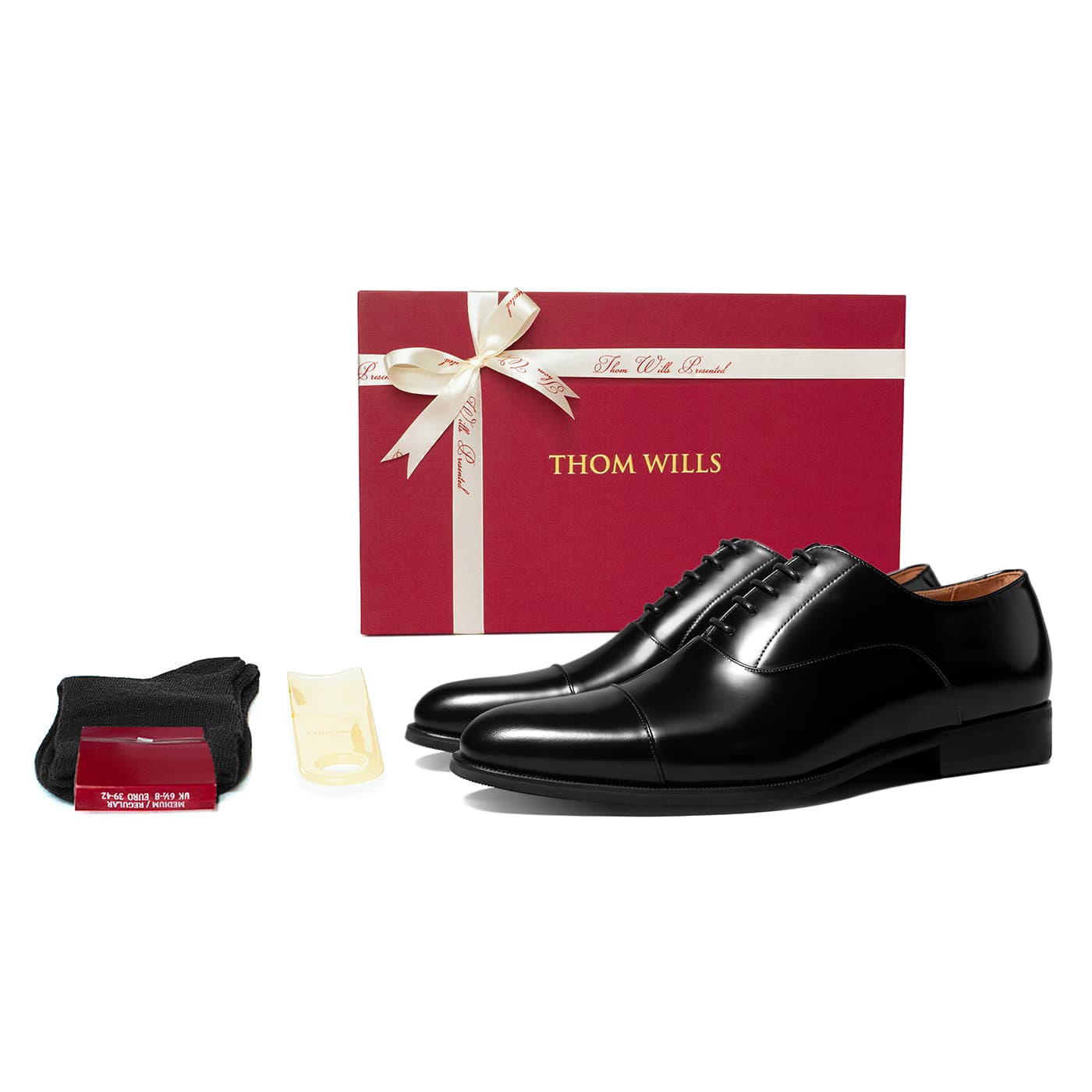 THOM WILLS British Style Shiny Oxford Dress Black