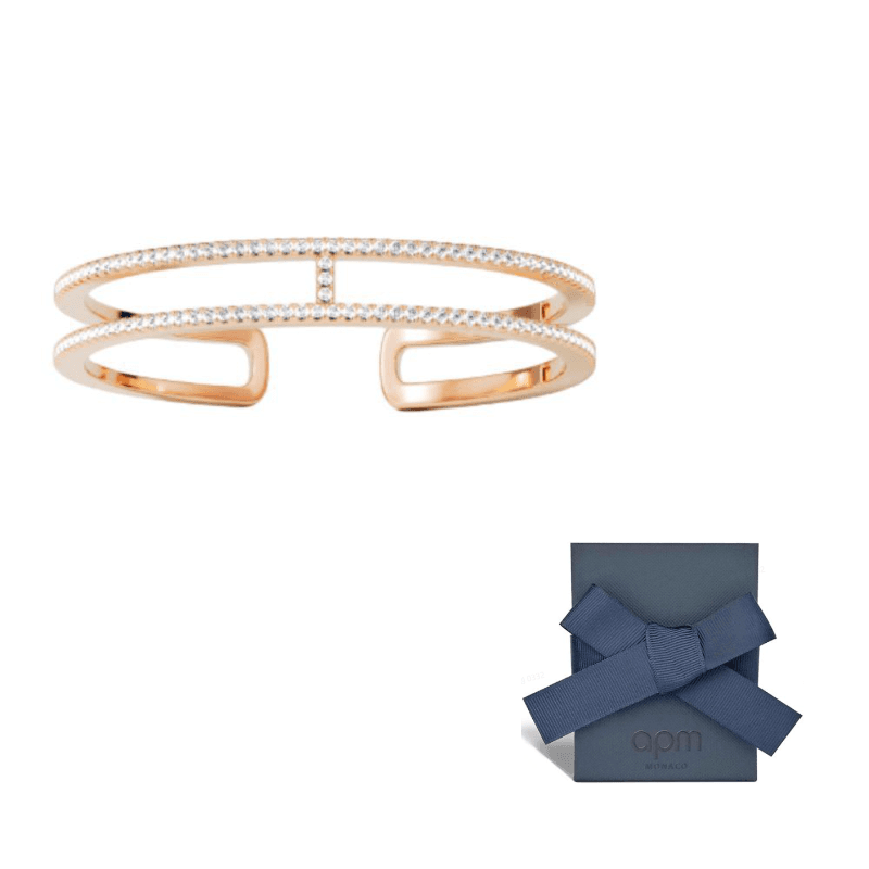 Apm Monaco Bangles Rose Gold/Silver White Rose Gold