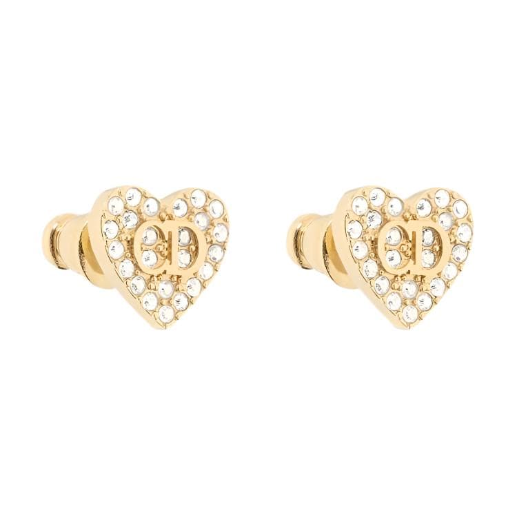 DIOR Crystal Stud Earrings Gold/Silver Gold/Silver