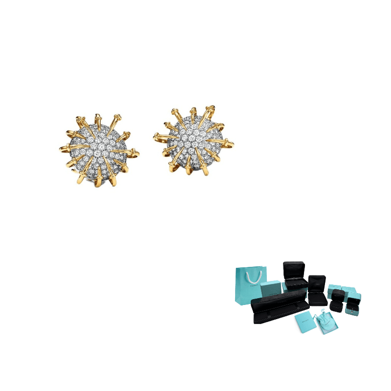 TIFFANY & CO. Apollo 18K Gold Clip On Earrings Gold Gold