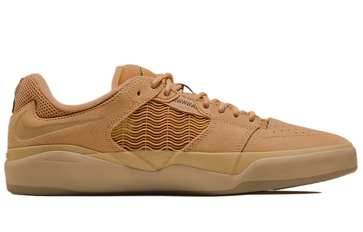 Nike SB Ishod Textile Split Suede Skate SlipResistant AbrasionResistant Lightweight LowTop Wheat
