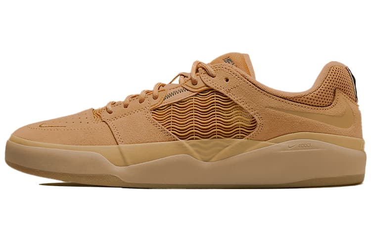 Nike SB Ishod Textile Split Suede Skate SlipResistant AbrasionResistant Lightweight LowTop Wheat