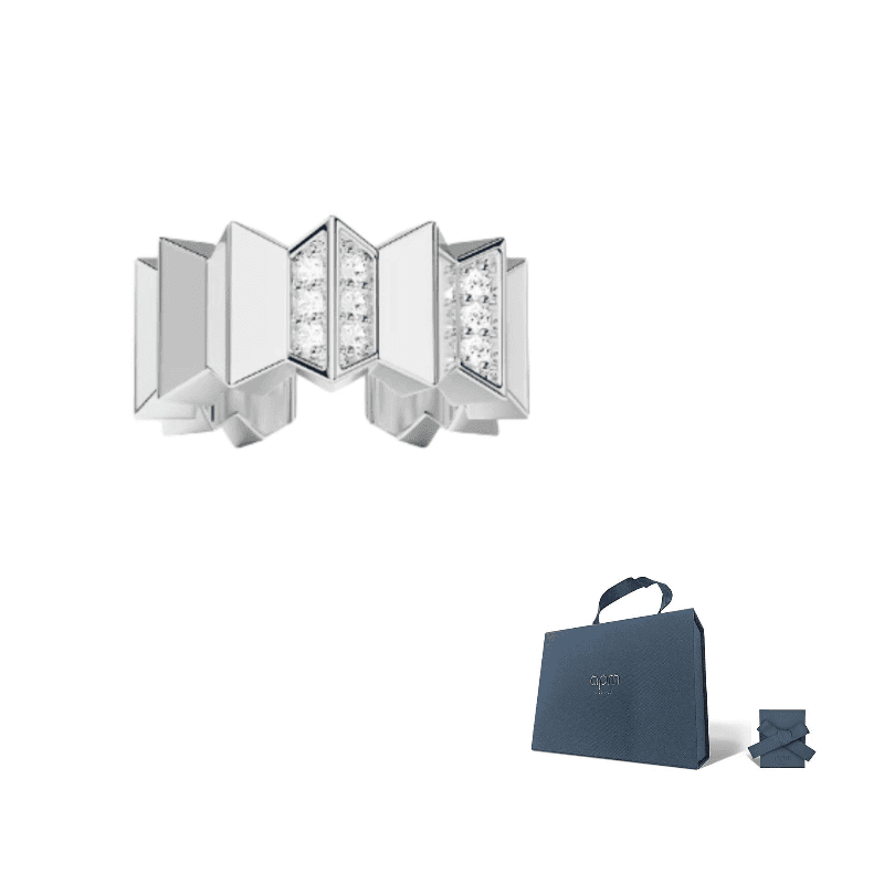 Apm Monaco 925 Sterling Silver Clip On Earrings Silver White Silver White
