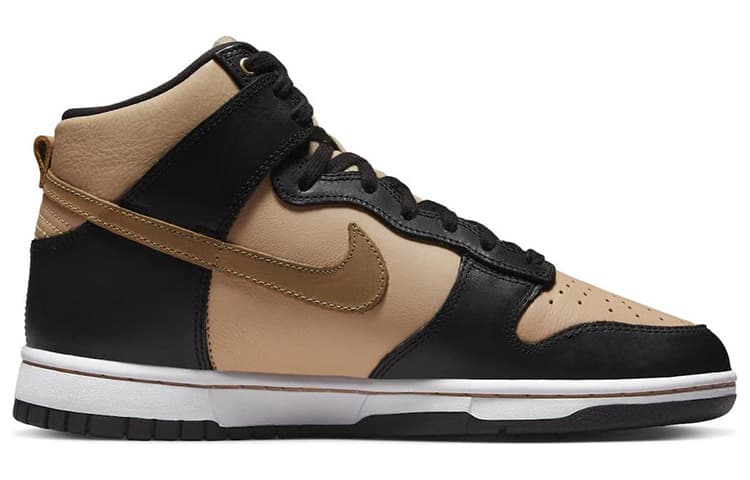 Nike Dunk High LXX 'Black Flax' Comfortable High Brown Black